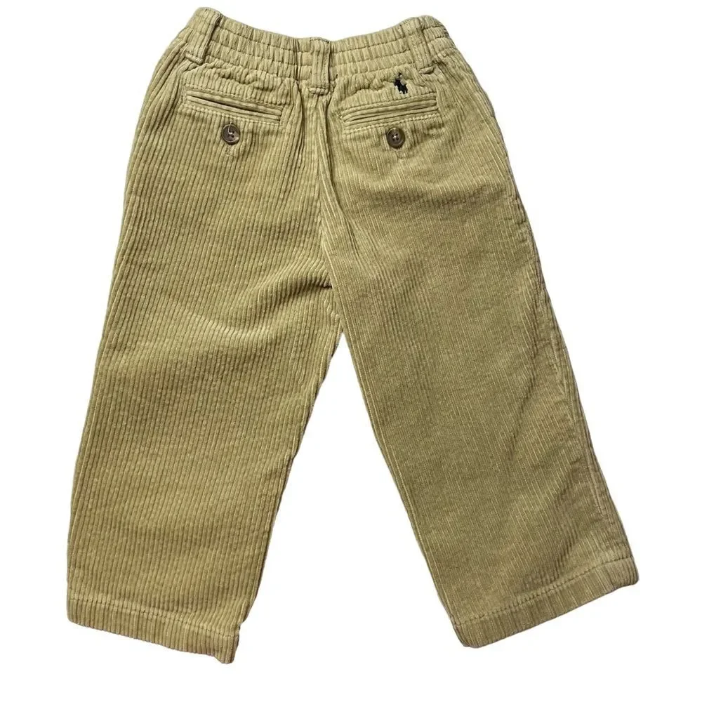 Polo Ralph Lauren Boys Corduroy Tan Pants Trousers Size 24 Months
